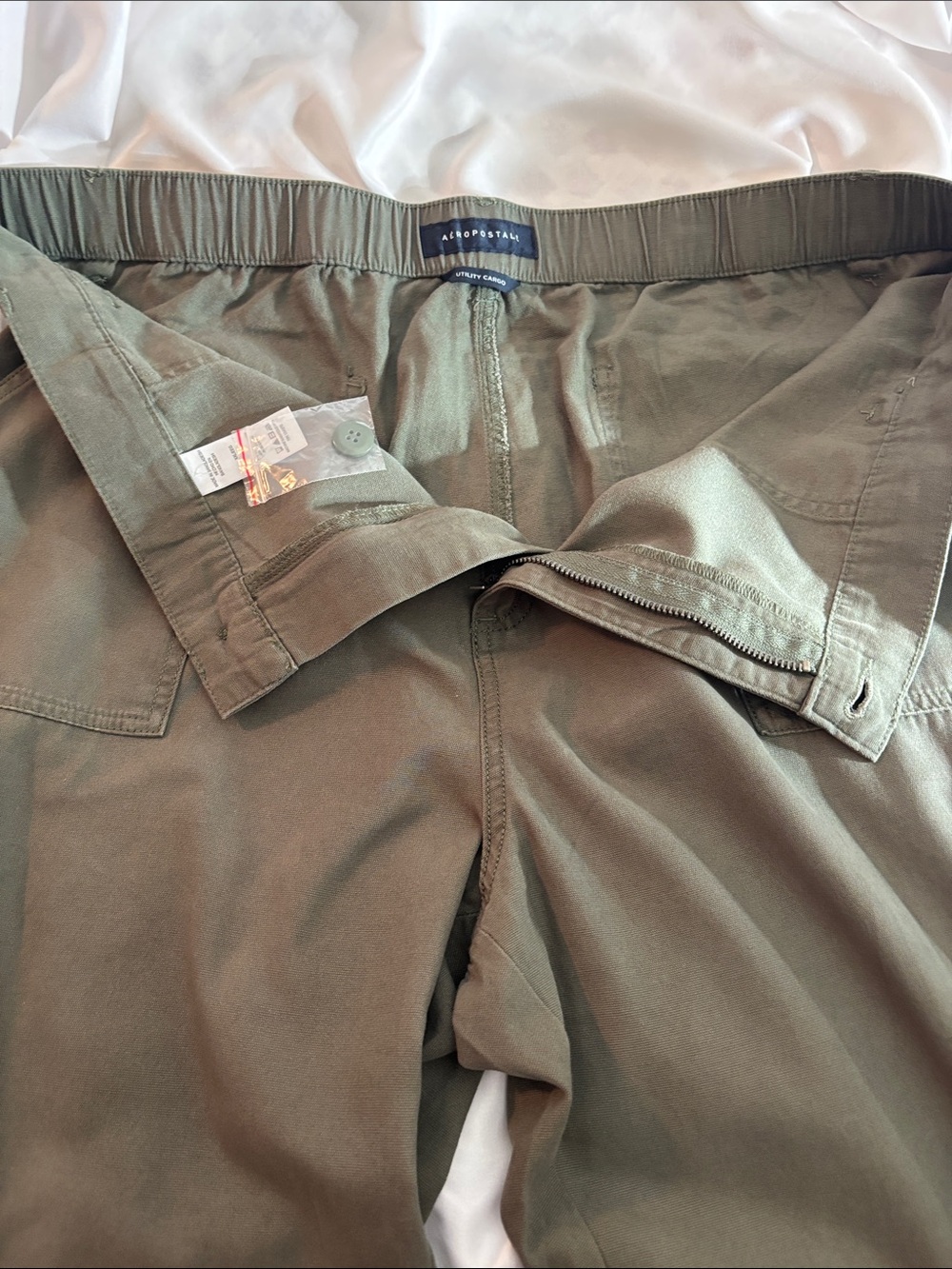 Aeropostale Olive Green Wide Leg Utility Cargo Pants XXL - Picture 12 of 14